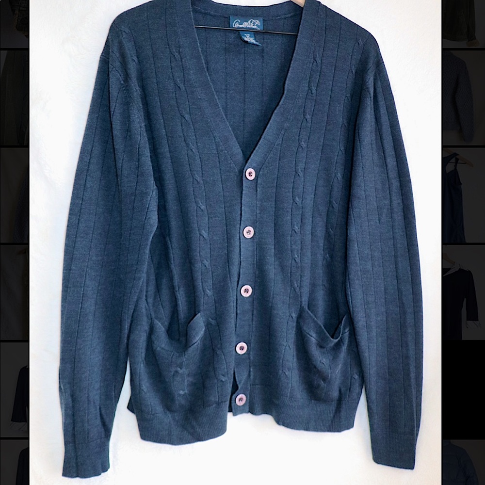 Oversized hippie navy cardigan